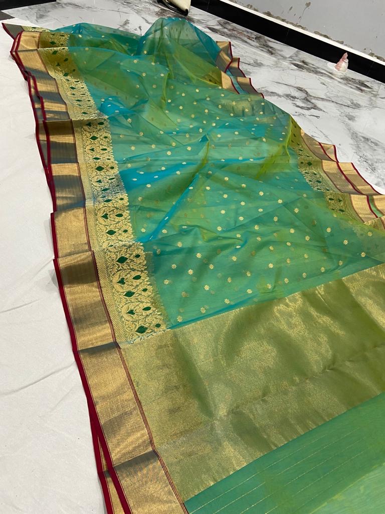 Chanderi silk sari