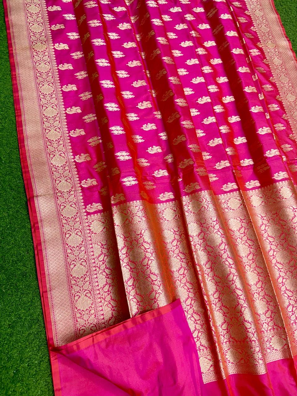 Banarasi Khaddi Katan handloom silk saree