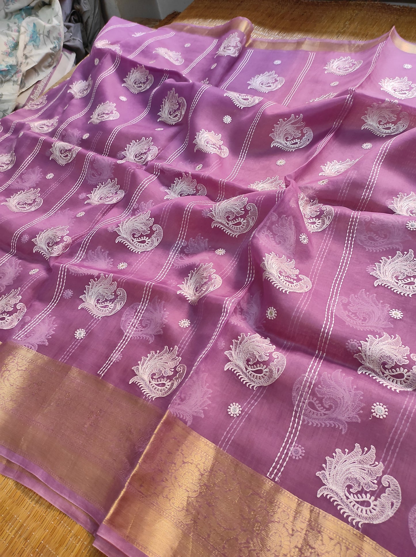 Pure organza saree