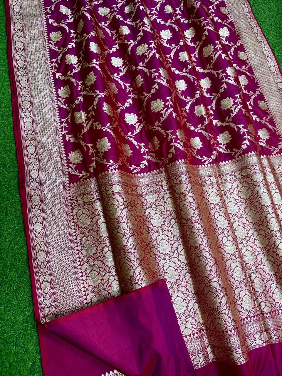 Banarasi Khaddi Katan handloom silk saree