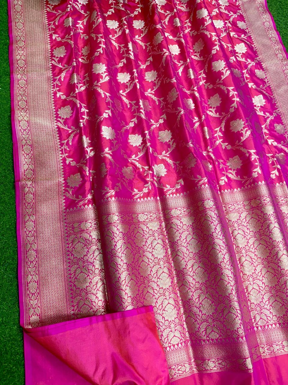 Banarasi Khaddi Katan handloom silk saree