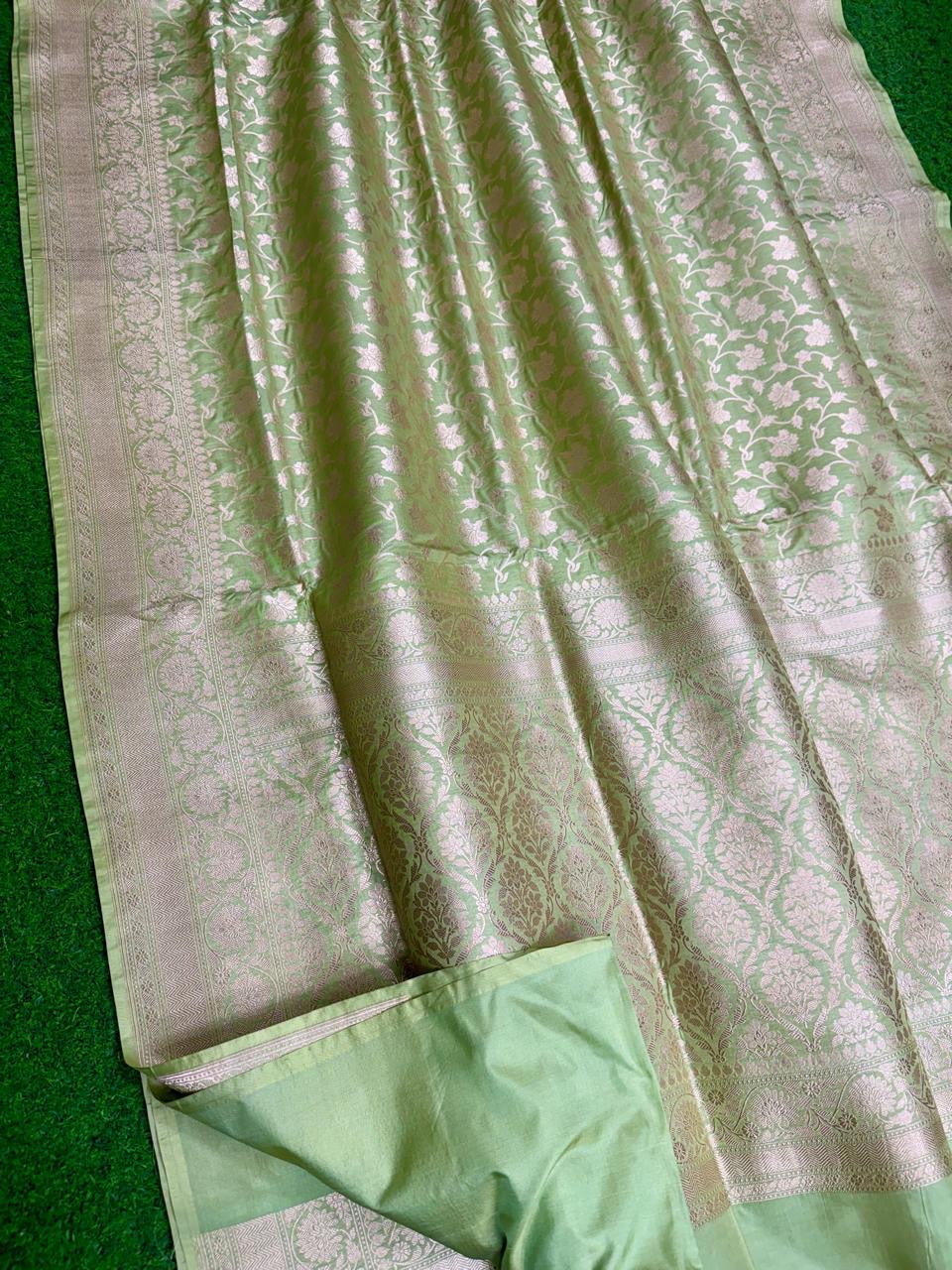 Banarasi Khaddi Katan handloom silk saree