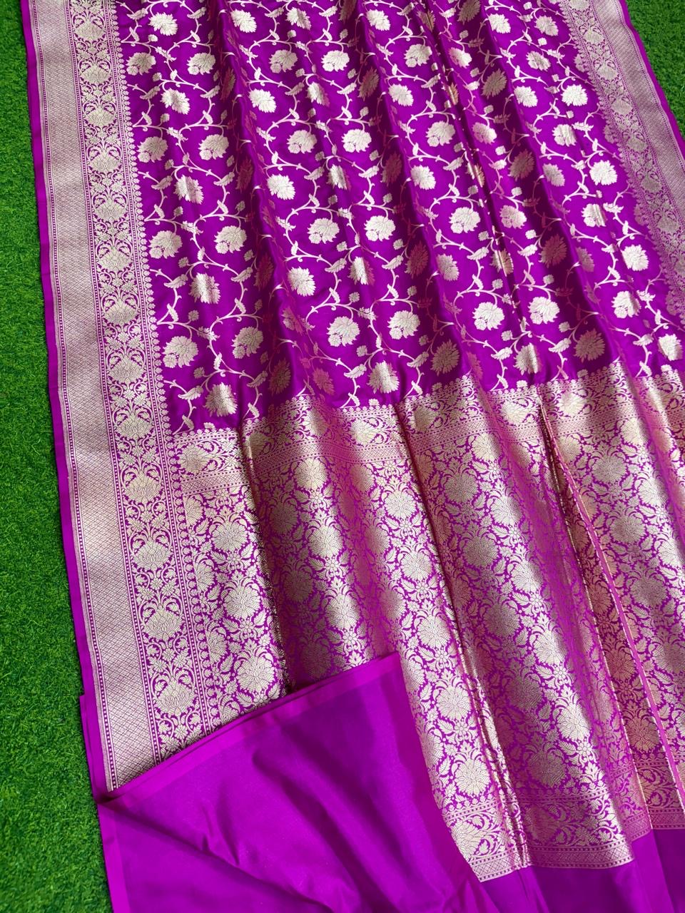 Banarasi Khaddi Katan handloom silk saree