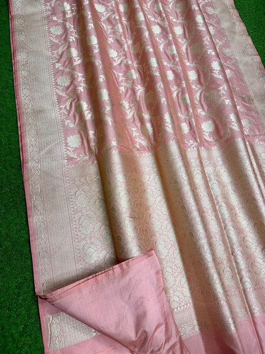 Banarasi Khaddi Katan handloom silk saree