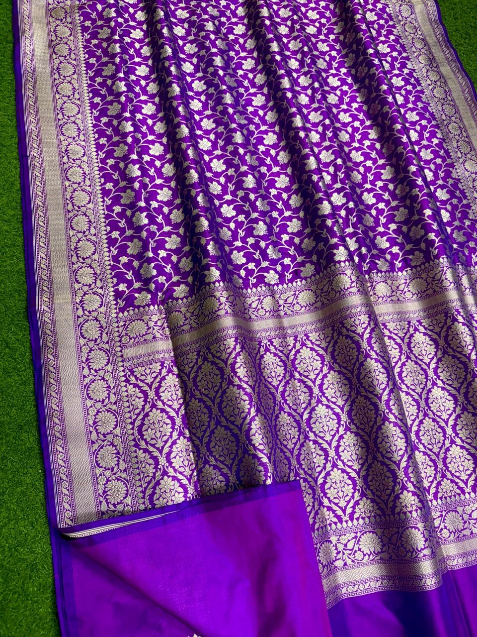 Banarasi Khaddi Katan handloom silk saree