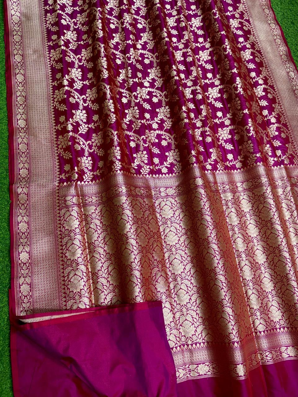 Banarasi Khaddi Katan handloom silk saree