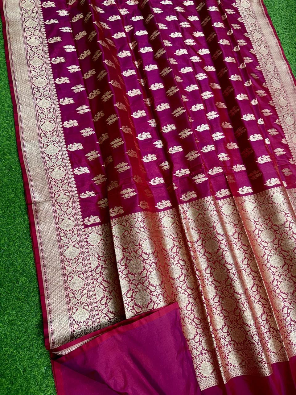 Banarasi Khaddi Katan handloom silk saree