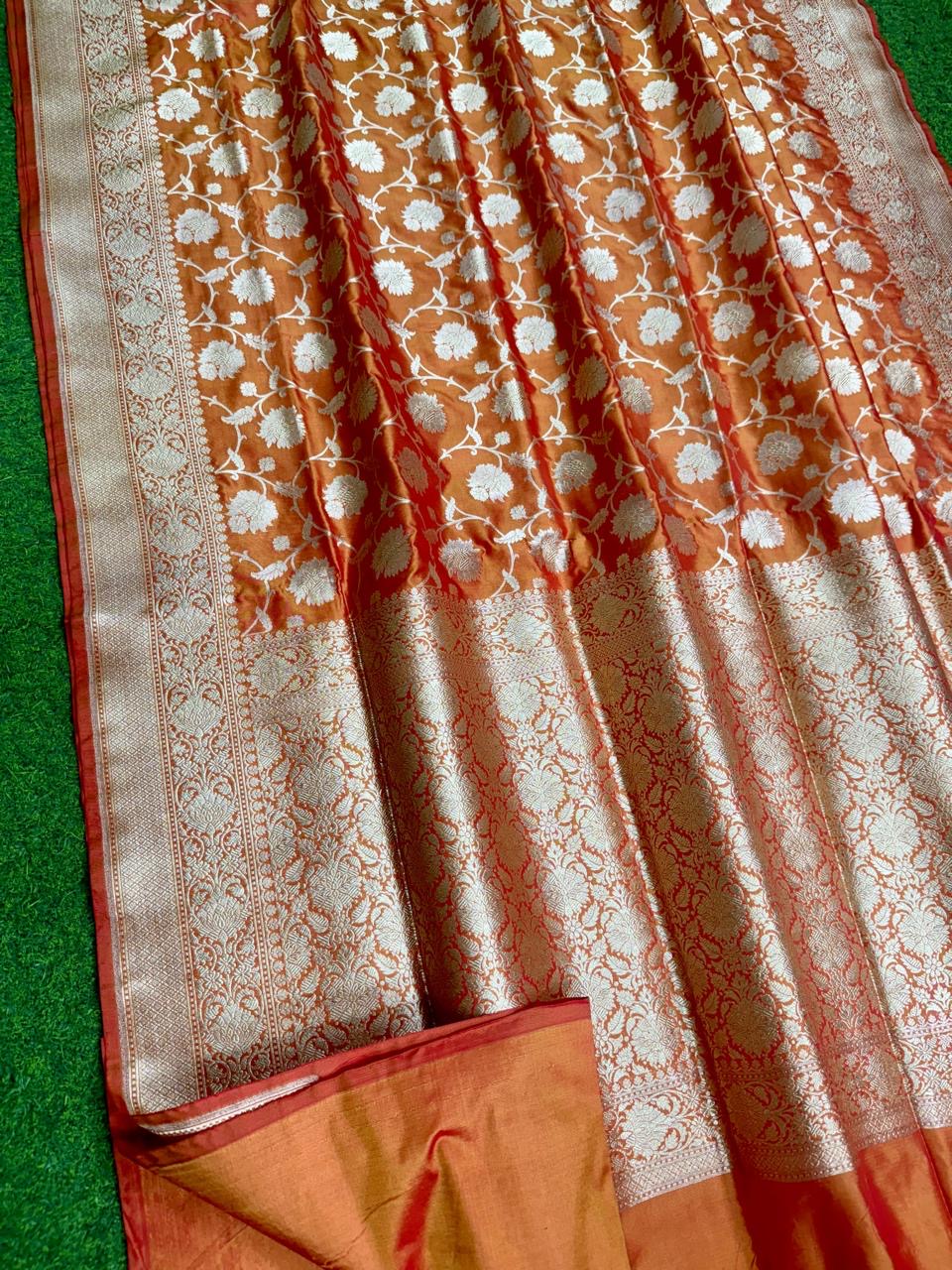 Banarasi Khaddi Katan handloom silk saree