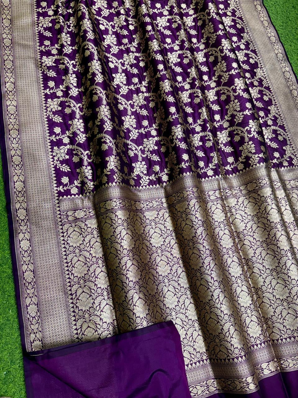 Banarasi Khaddi Katan handloom silk saree