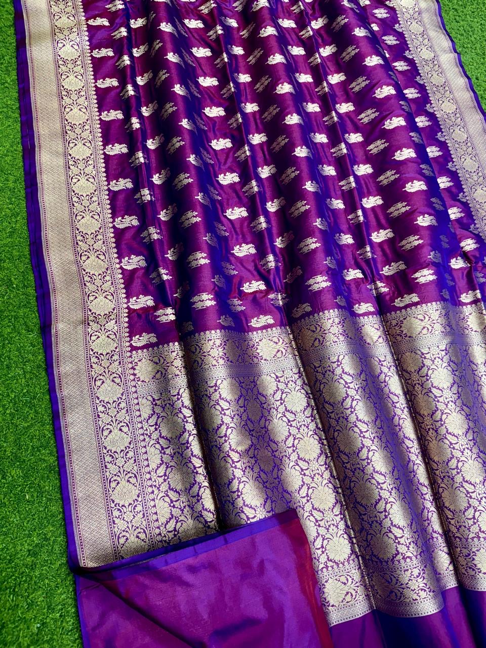 Banarasi Khaddi Katan handloom silk saree