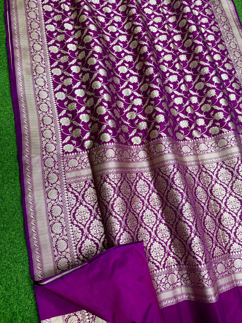 Banarasi Khaddi Katan handloom silk saree