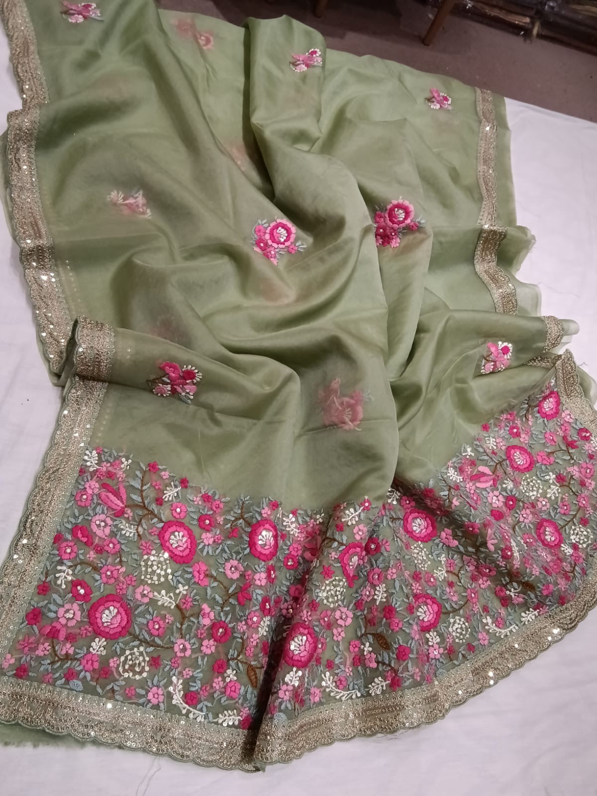 Organza saree