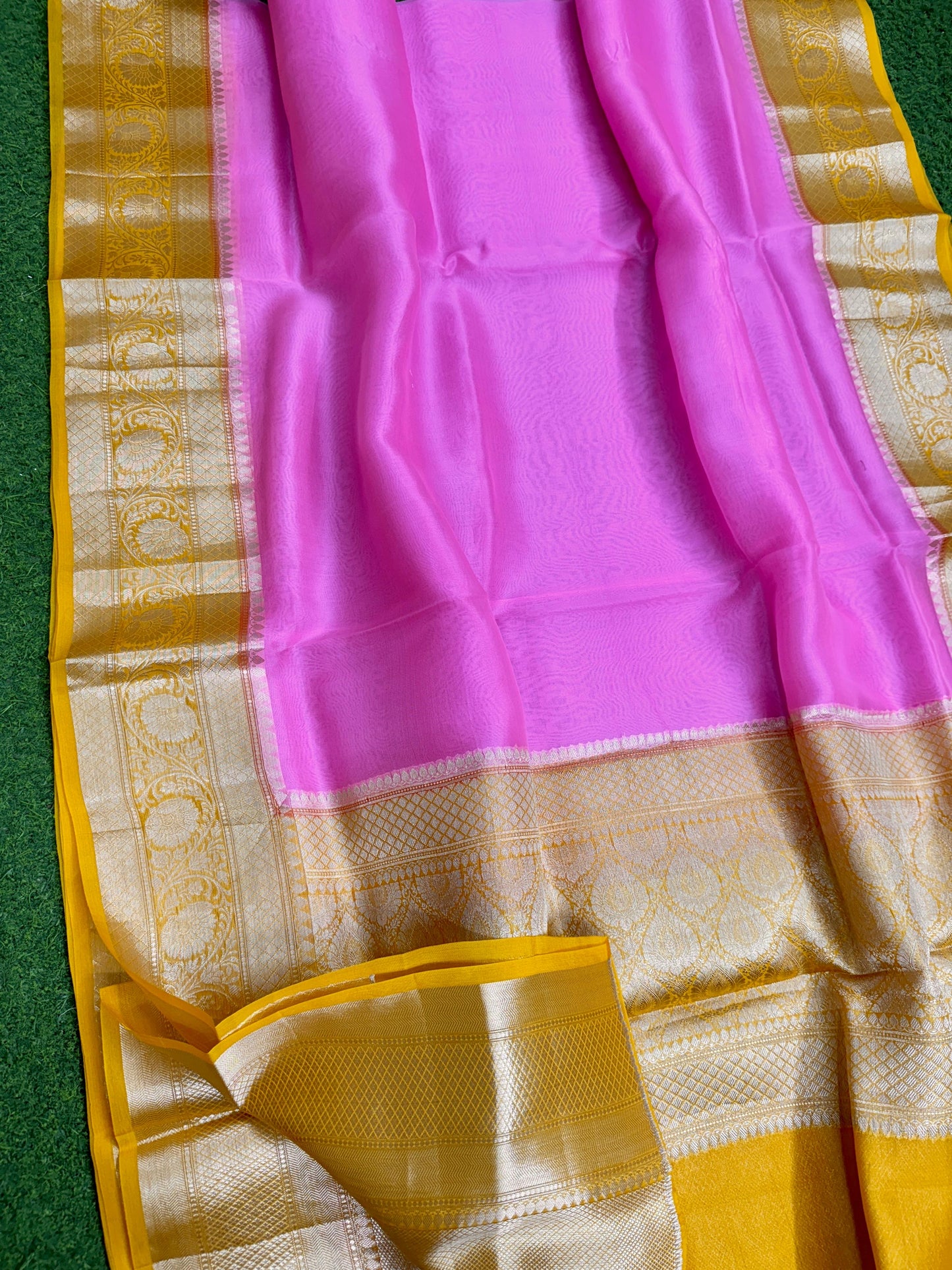 Kora organza saree