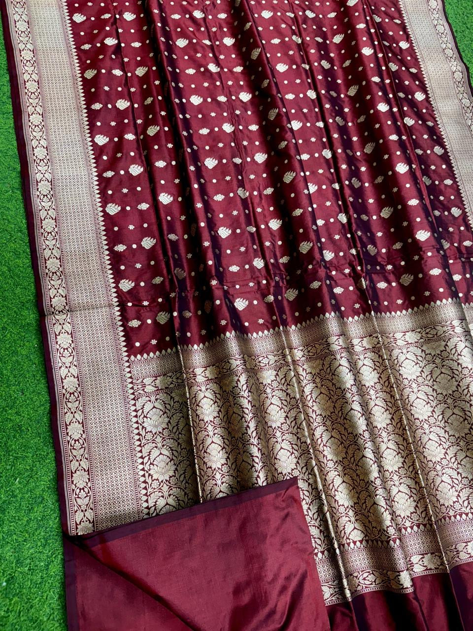 Banarasi Khaddi Katan handloom silk saree