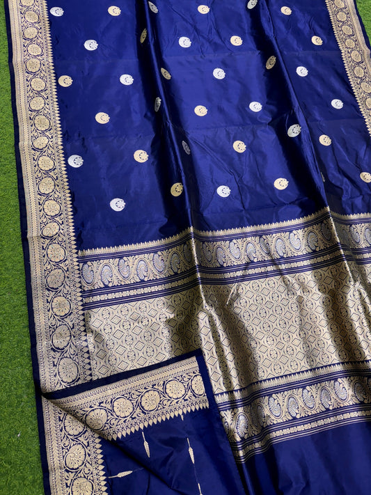 Banarasi handloom Khaddi pure Katan silk hand weaving saree.