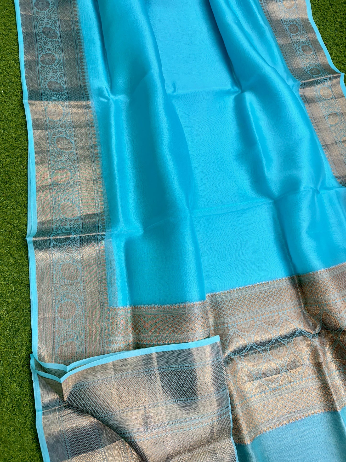 Kora organza saree