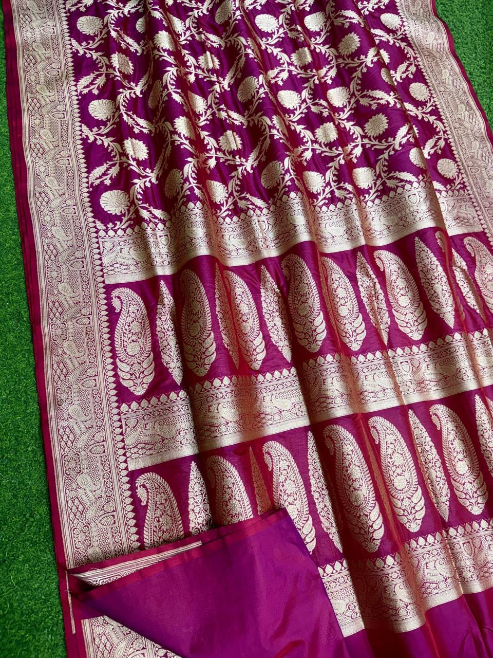 Banarasi Khaddi Katan handloom silk saree