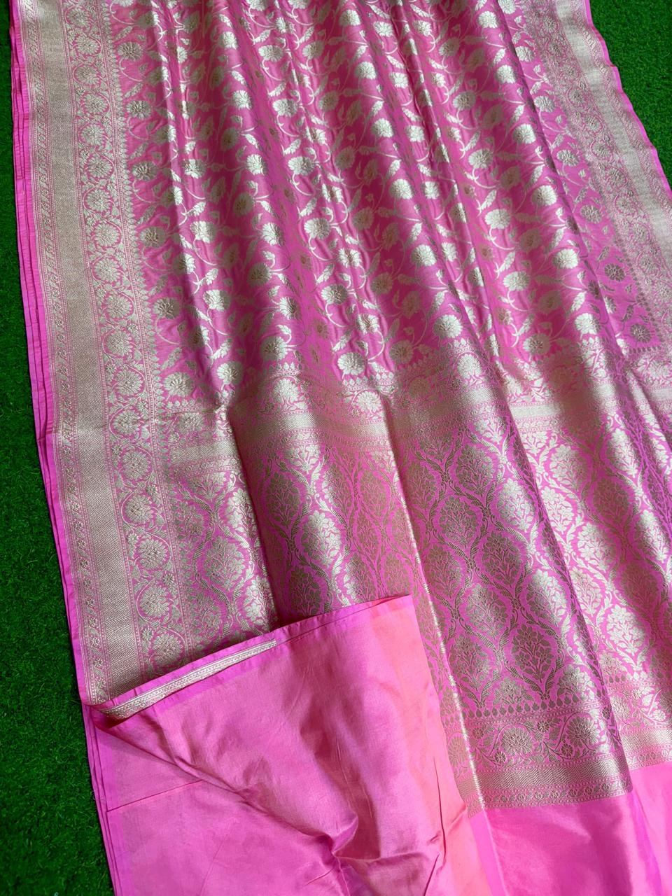 Banarasi Khaddi Katan handloom silk saree