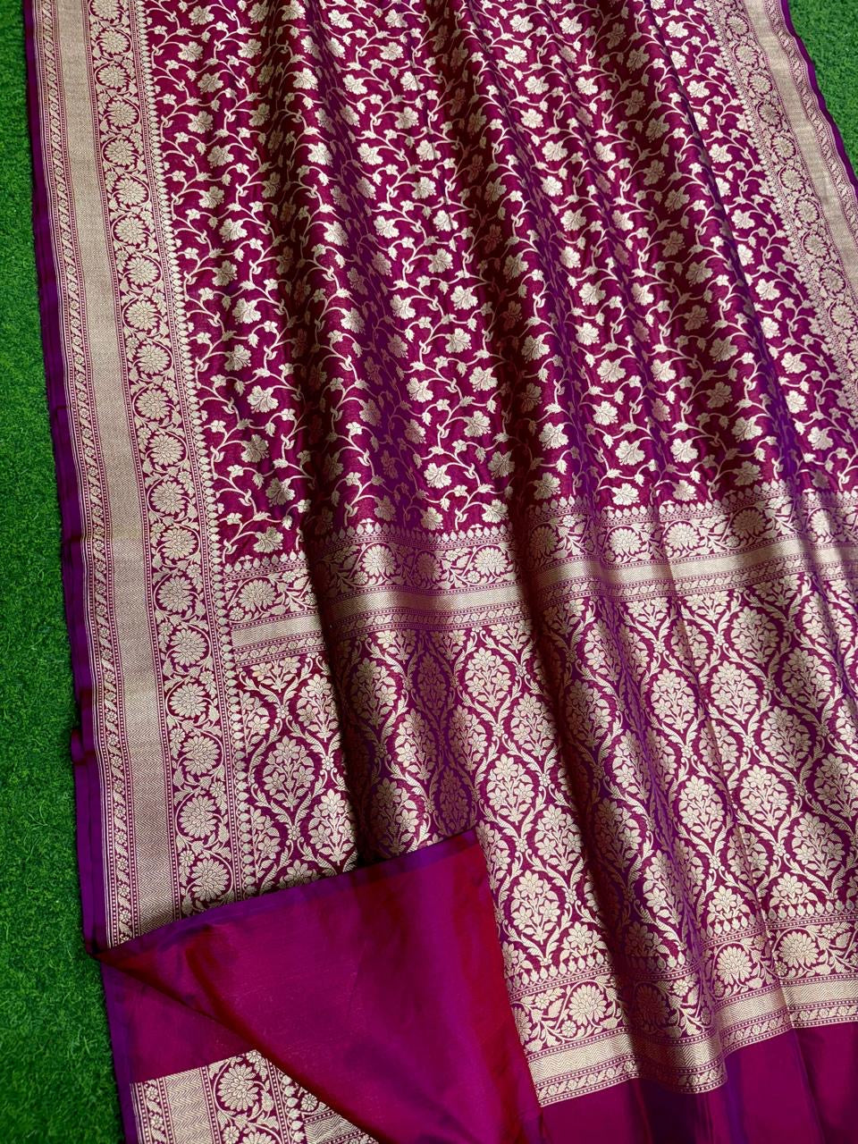 Banarasi Khaddi Katan handloom silk saree