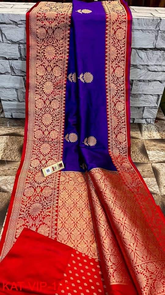 Pure handloom Katan Banarasi silk saree