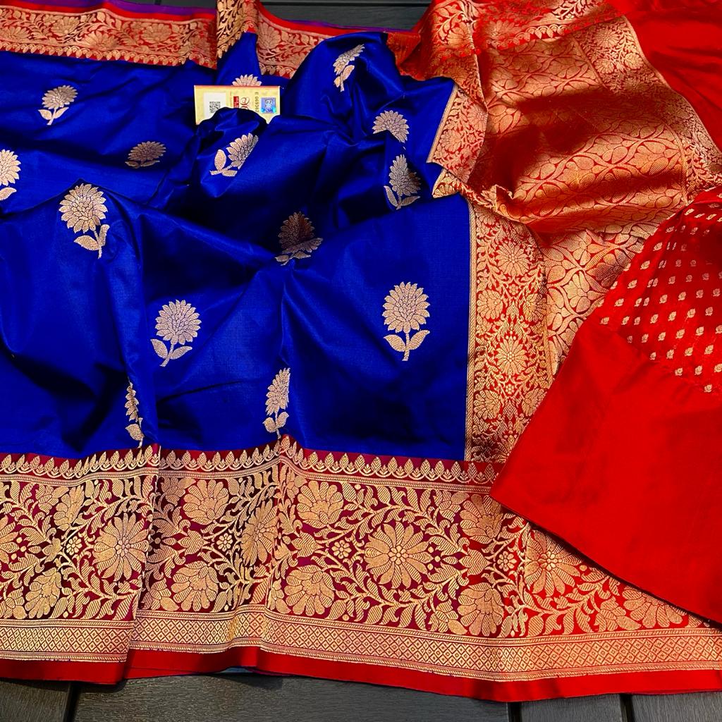 Pure handloom Katan Banarasi silk saree