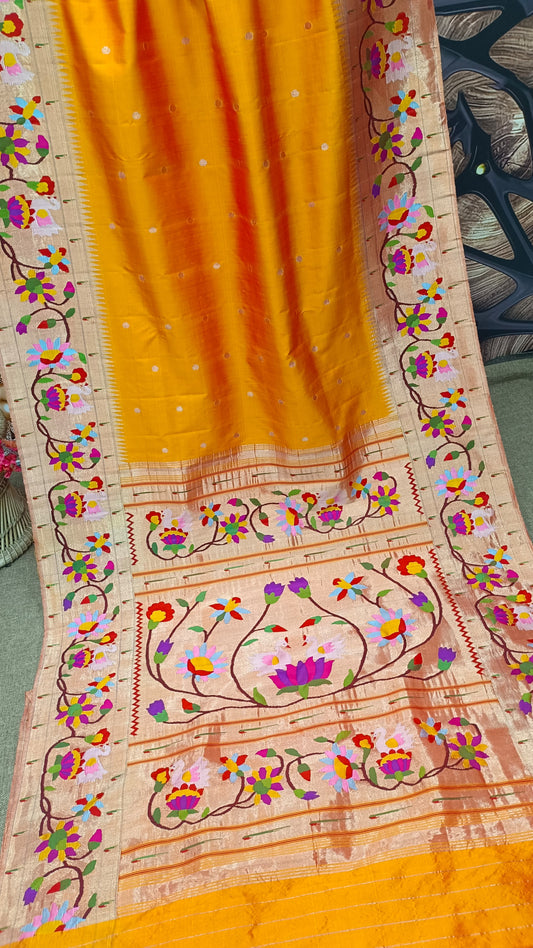 Exclusive paithani saree..perfect for Haldi wedding wear Indian wedding